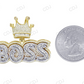 925 Silver Moissanite BOSS Crown Letter Pendant hip hop jewelry CustomDiamJewel