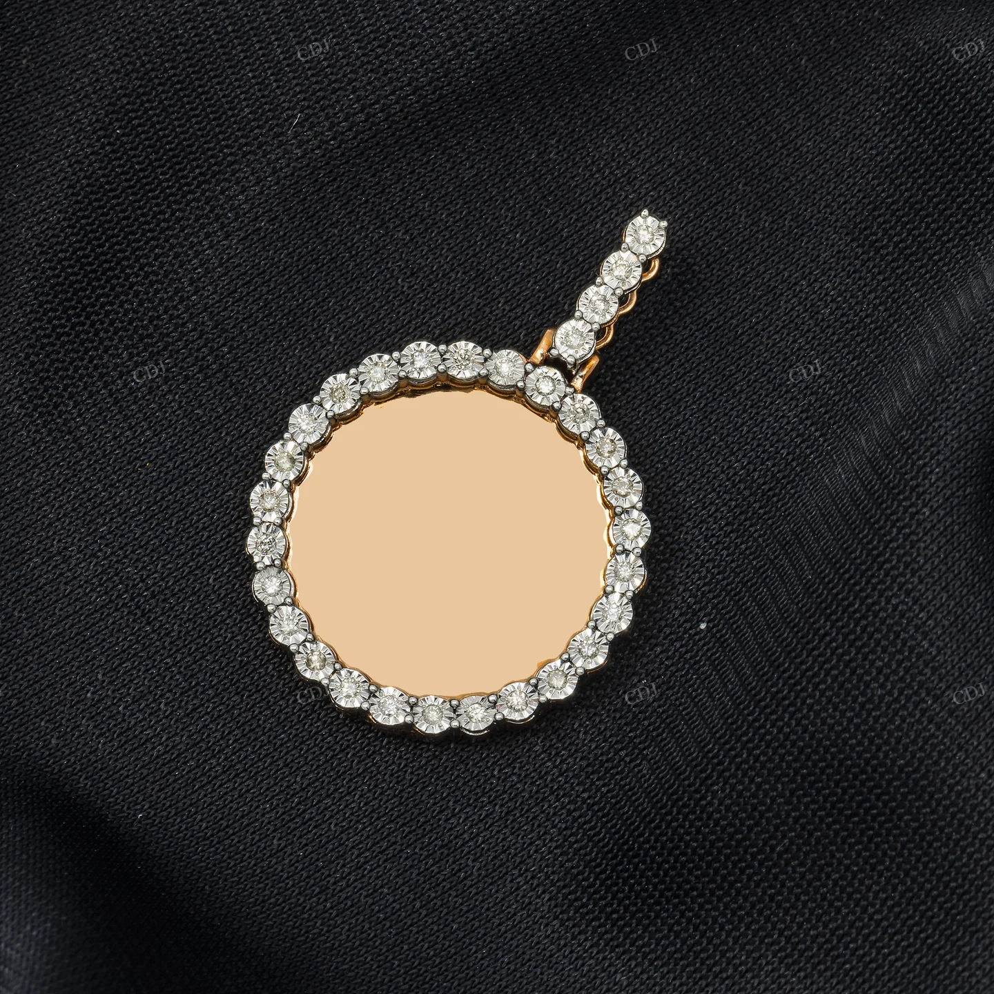 1.3 Inch Circle Picture Moissanite Pendant hip hop jewelry customdiamjewel