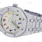 Men Women Arabic Custom Dial Hip Hop VVS Moissanite Diamond Watch customdiamjewel