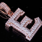 1.5" 1.75 CTW 14K Gold Natural Diamond Custom E Letter Pendant CustomDiamJewel