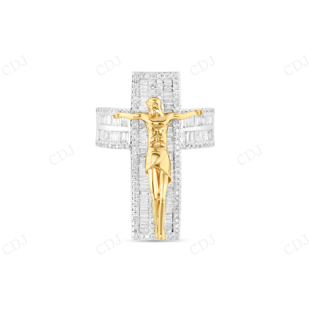 Iced Out 14K Gold Crucifix Hip Hop Ring For Men hip hop jewelry CustomDiamJewel