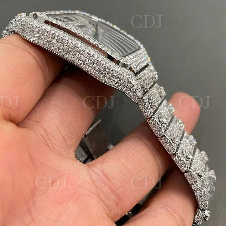 Fully Iced Out VVS Moissanite Iced Out Stainless Steel Watch customdiamjewel