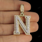 1.5CTW Solid Gold Real Diamond initial 'N' Letter Pendant CustomDiamJewel