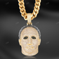 Iced Out Man Head Moissanite Diamond Two Tone Pendant hip hop jewelry CustomDiamJewel