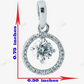 Sterling Silver Moissanite Ring Style Pendant hip hop jewelry CustomDiamJewel