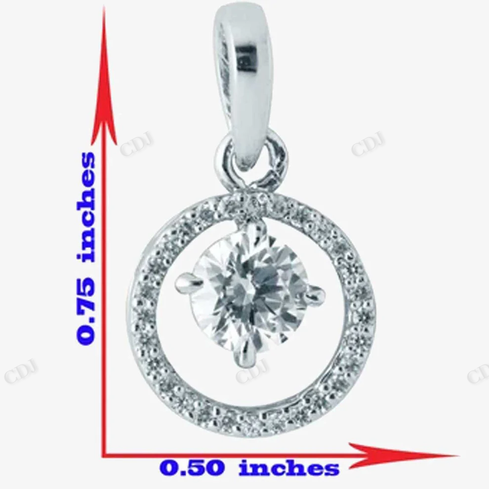 Sterling Silver Moissanite Ring Style Pendant hip hop jewelry CustomDiamJewel