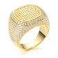 Hip Hop Sterling Silver Square Signet Iced Out Rings hip hop jewelry CustomDiamJewel