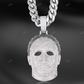 Iced Out Man Head Moissanite Diamond Two Tone Pendant hip hop jewelry CustomDiamJewel