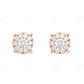 0.40CT Moissanite Diamond Cluster Earrings Stud earrings CustomDiamJewel