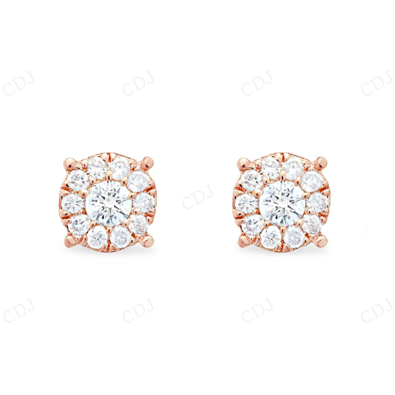 0.40CT Moissanite Diamond Cluster Earrings Stud earrings CustomDiamJewel