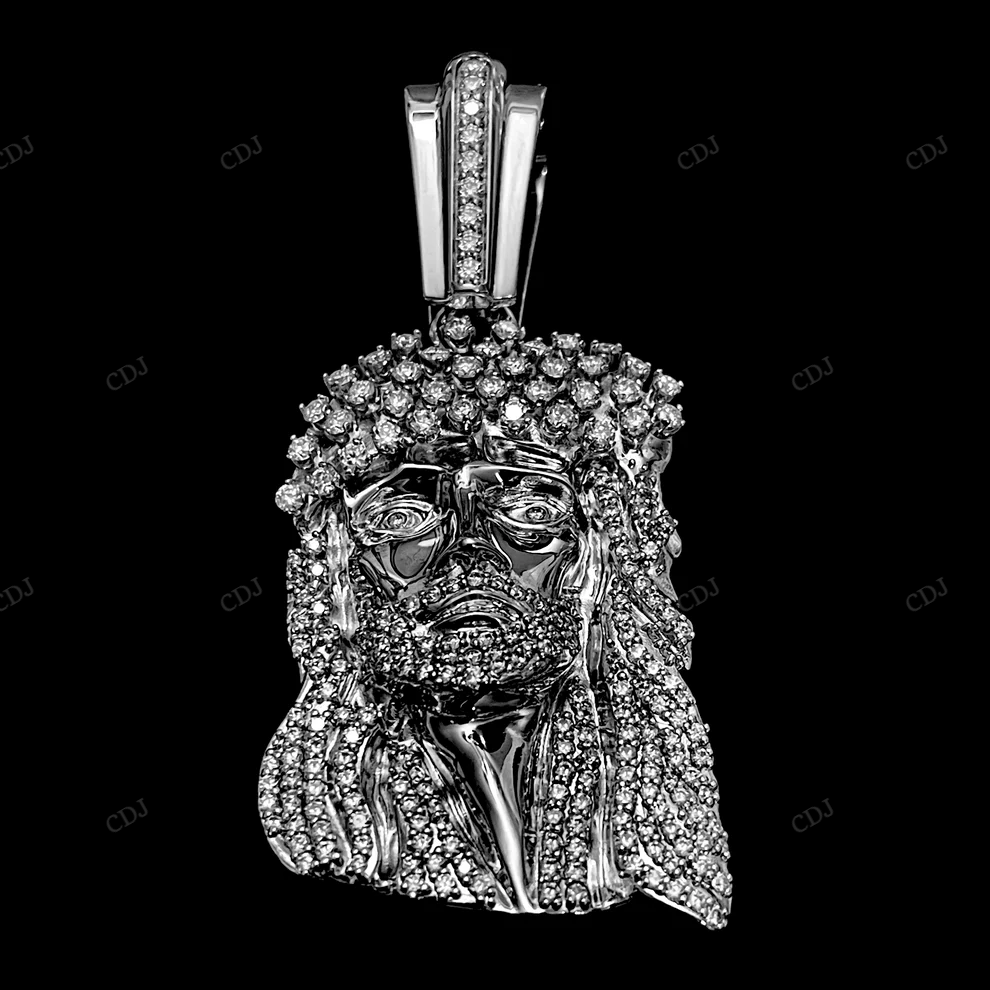 Custom Medium OG Kufi Moissanite Jesus Pendant hip hop jewelry CustomDiamJewel