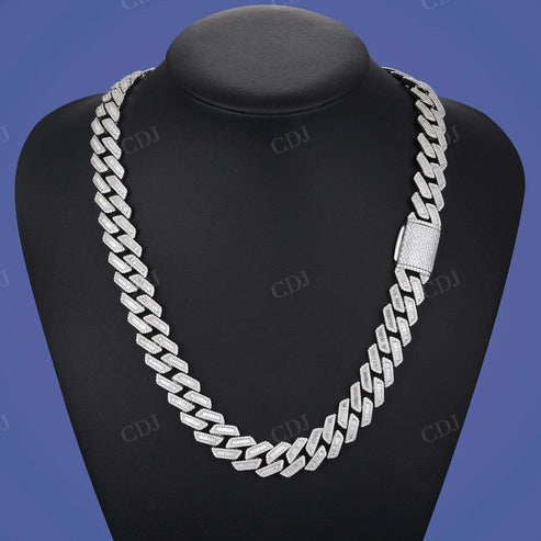 Fully Iced Out IGI Certified Lab Diamond Cuban Necklace hip hop jewelry CustomDiamJewel
