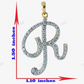 Custom Gold Plated Initial Letter R Moissanite Pendant hip hop jewelry CustomDiamJewel