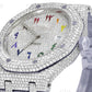 Men Women Arabic Custom Dial Hip Hop VVS Moissanite Diamond Watch customdiamjewel