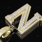 1.5CTW Solid Gold Real Diamond initial 'N' Letter Pendant CustomDiamJewel