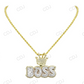 925 Silver Moissanite BOSS Crown Letter Pendant hip hop jewelry CustomDiamJewel