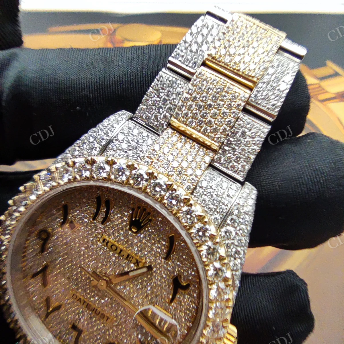 VVS Moissanite Rolex Iced Out Men's Watch customdiamjewel