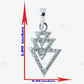 Sterling Silver Arrow Shape Moissanite Pendant hip hop jewelry CustomDiamJewel
