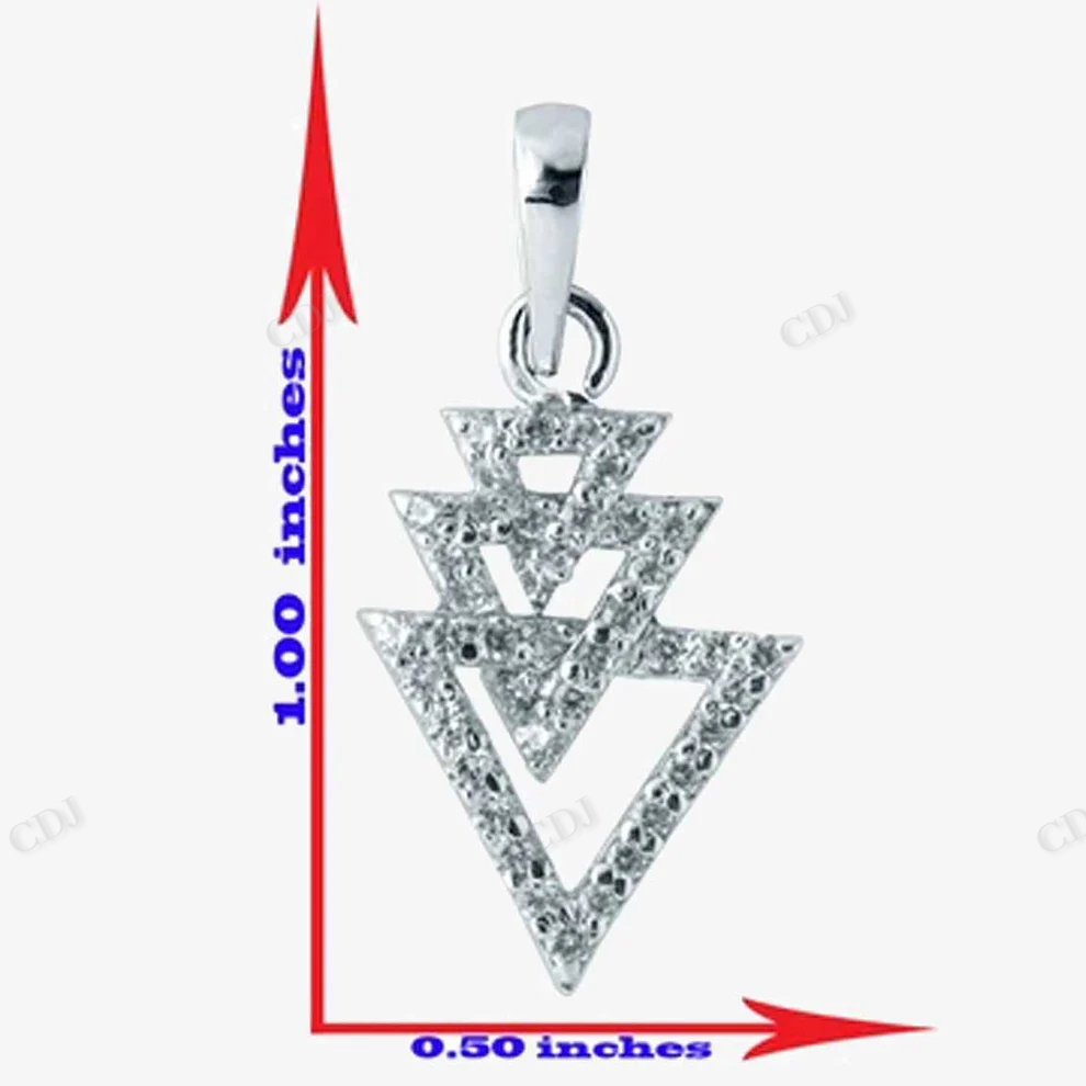 Sterling Silver Arrow Shape Moissanite Pendant hip hop jewelry CustomDiamJewel