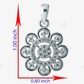 Sterling Silver Moissanite Elegant Flower Shape Pendant hip hop jewelry CustomDiamJewel