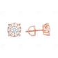 0.40CT Moissanite Diamond Cluster Earrings Stud earrings CustomDiamJewel