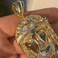 Two Tone Jesus Piece Diamond Pendant  customdiamjewel   
