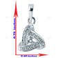 Sterling Silver Interlocking Triangle Shape Pendant hip hop jewelry CustomDiamJewel