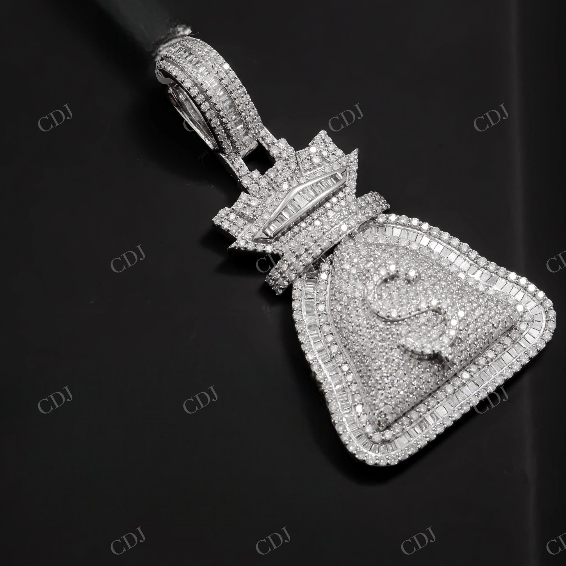 Custom Money Bag 925 Silver Moissanite Pendant Hip Hop Pendent customdiamjewel