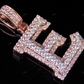 1.5" 1.75 CTW 14K Gold Natural Diamond Custom E Letter Pendant CustomDiamJewel