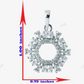 Sterling Silver Hexagon Shape Pendant hip hop jewelry CustomDiamJewel