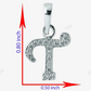Silver Initial Letter T Moissanite Pendant hip hop jewelry CustomDiamJewel