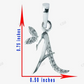 Sterling Silver Moissanite Diamond A Initial Letter Pendant hip hop jewelry CustomDiamJewel