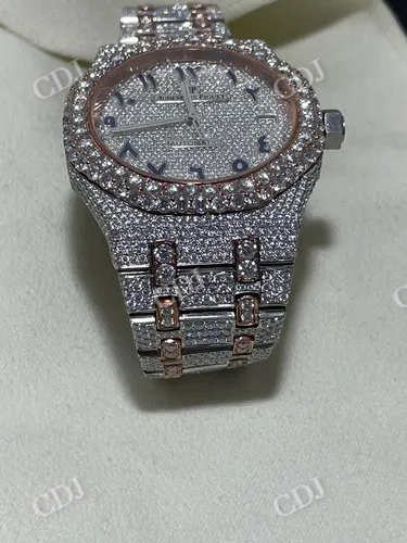 Natural Diamond Studded AP Regular Belt Watch customdiamjewel