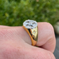 14K Solid Gold Solitaire Diamond Star Pink Ring For Men's  customdiamjewel   