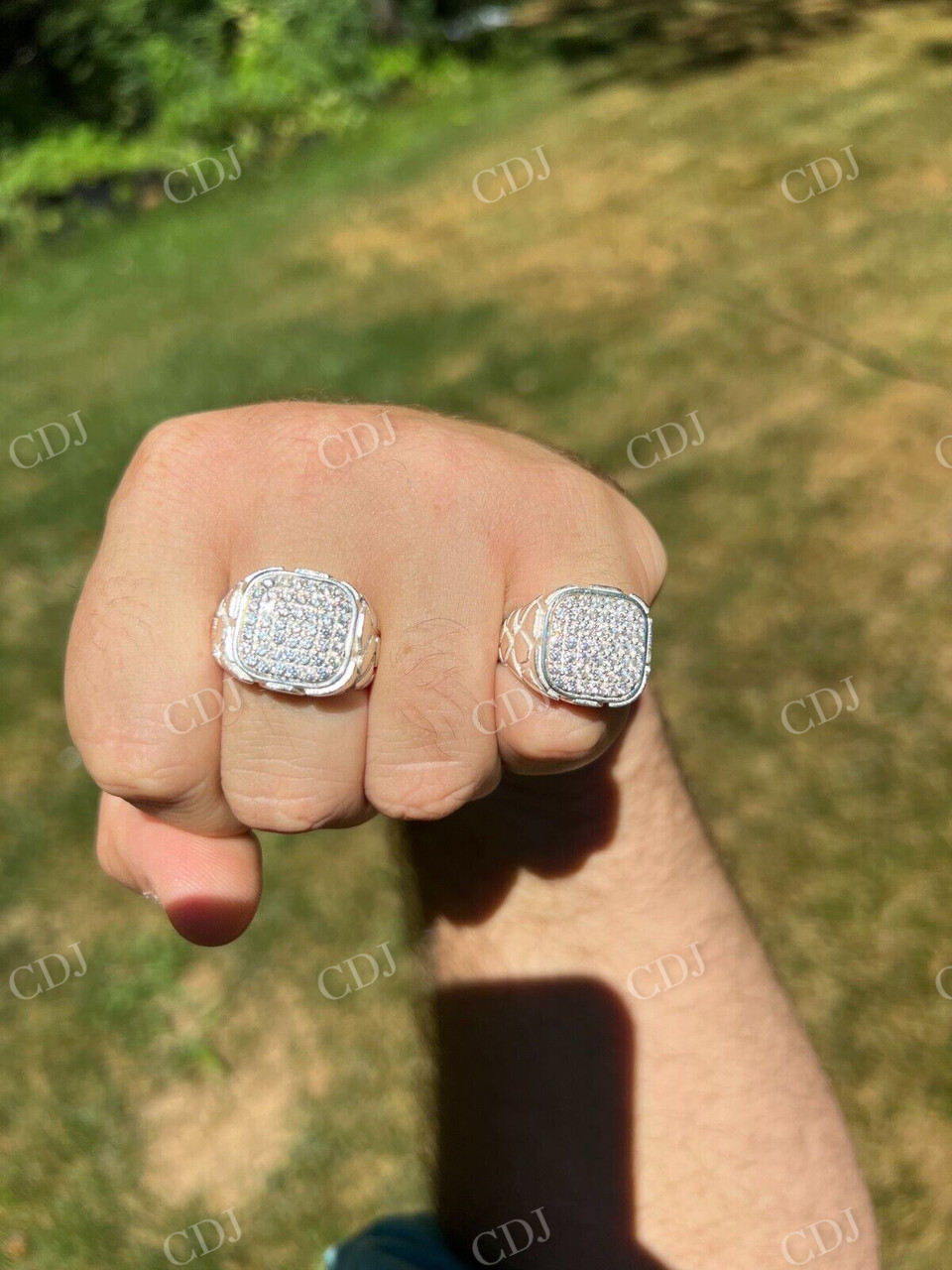 Customized Diamond 10K Gold Hip Hop Rings  customdiamjewel   