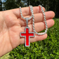 Cross Blood Red Diamond Pendant  customdiamjewel   