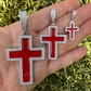 Cross Blood Red Diamond Pendant  customdiamjewel   