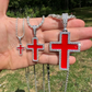 Cross Blood Red Diamond Pendant  customdiamjewel   