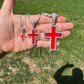 Cross Blood Red Diamond Pendant  customdiamjewel   