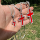 Cross Blood Red Diamond Pendant  customdiamjewel   