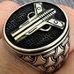 Unique Guns Pistols Hip Hop Gangster Men's Ring  customdiamjewel   