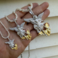 Michael Slaying Dragon Diamond Pendant  customdiamjewel   