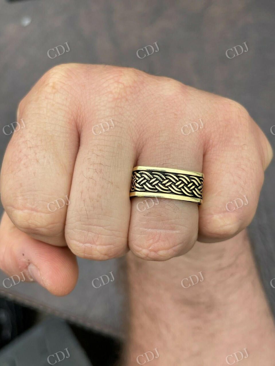 14K Solid Yellow Gold Square Shape Plain Band For Men's  customdiamjewel   