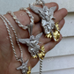 Michael Slaying Dragon Diamond Pendant  customdiamjewel   