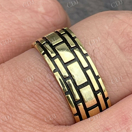 10K Yellow Gold Hip Hop Plain Band  customdiamjewel   