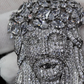 Hip Hop Fully Iced Out Sterling Silver Jesus Pendant hip hop jewelry CustomDiamJewel