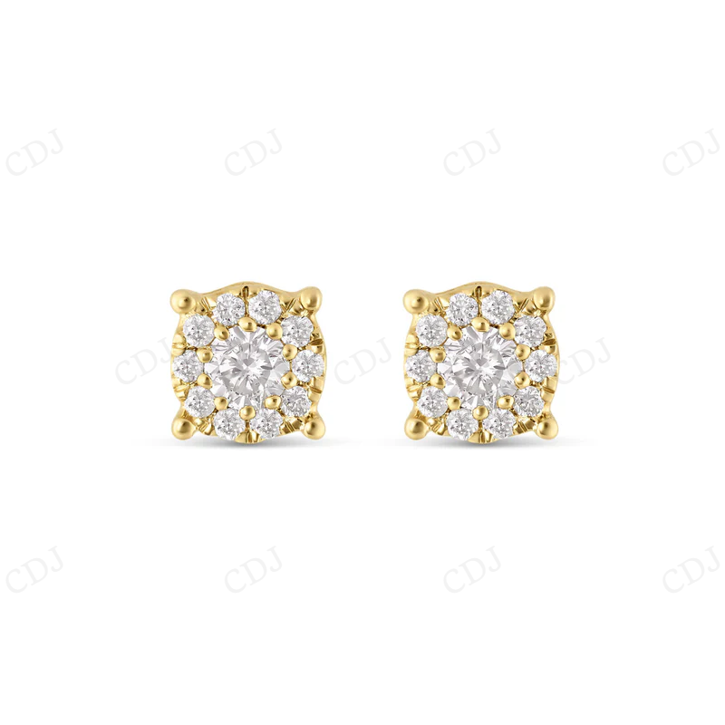 Moissanite Diamond Cluster Stud Earrings Stud earrings CustomDiamJewel