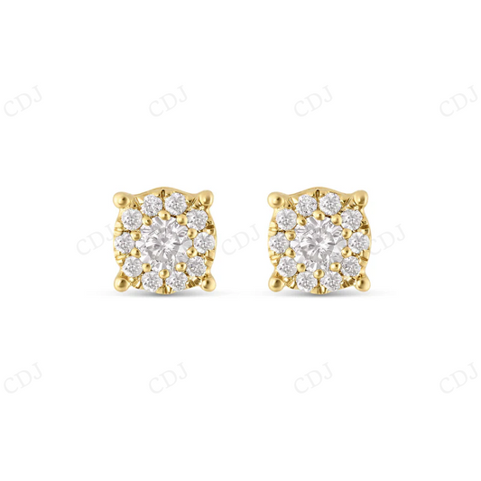 Moissanite Diamond Cluster Stud Earrings Stud earrings CustomDiamJewel