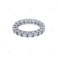 S925 Silver Round Cut Moissanite Wedding Band hip hop jewelry customdiamjewel