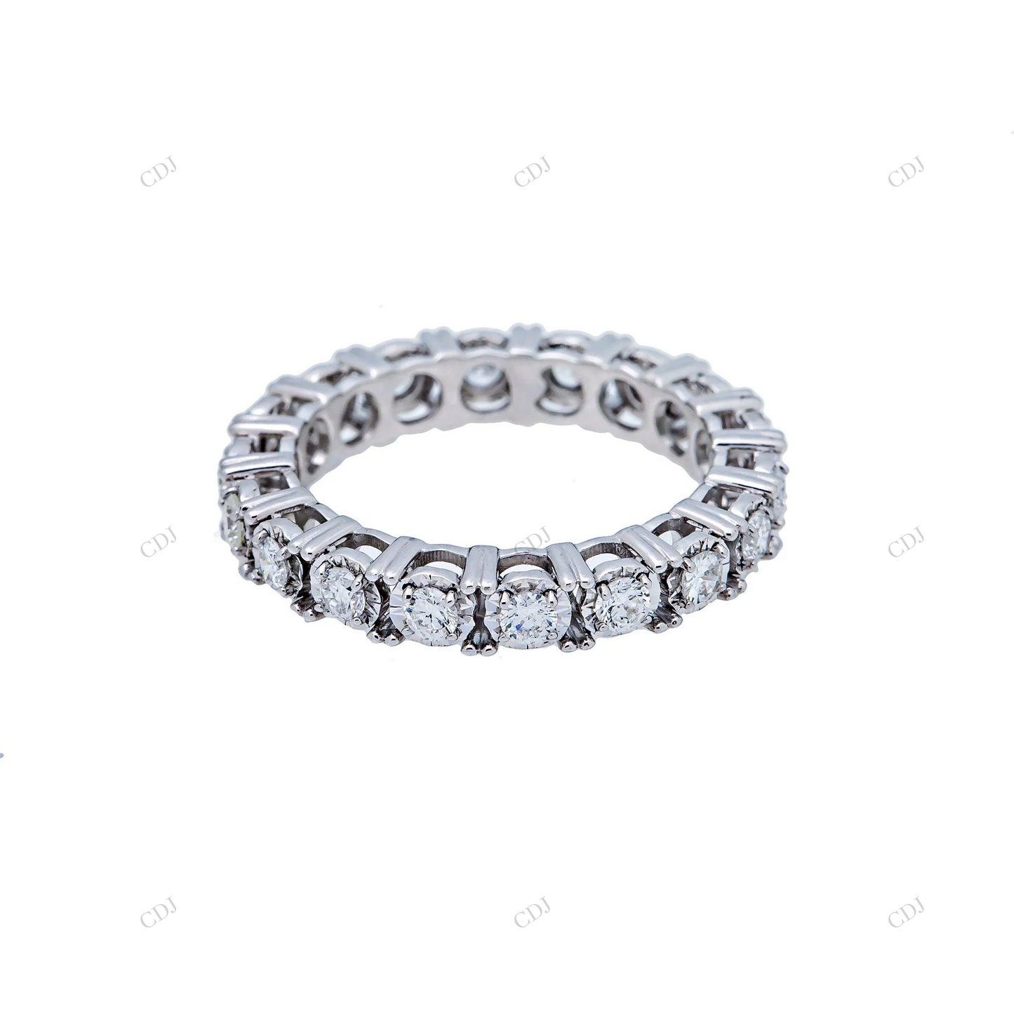 S925 Silver Round Cut Moissanite Wedding Band hip hop jewelry customdiamjewel